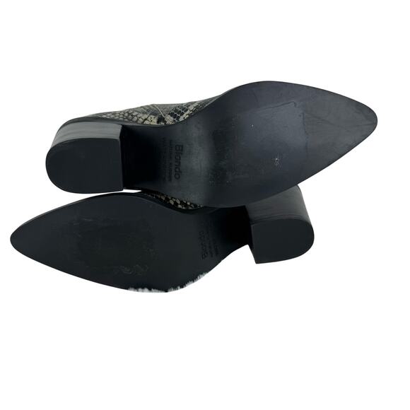 BLONDO QUE SNAKE PRINT‎ LEATHER WATERPROOF BOOTIES IN BLACK NWOB SIZE 6.5M - Picture 12 of 12